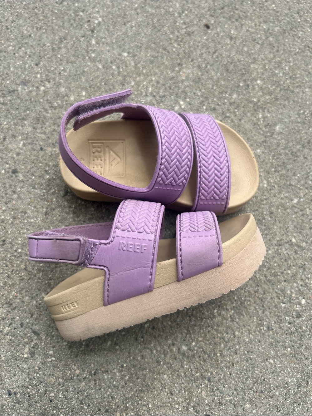 Reef Kids Lavender Double-Strap Platform Sandals